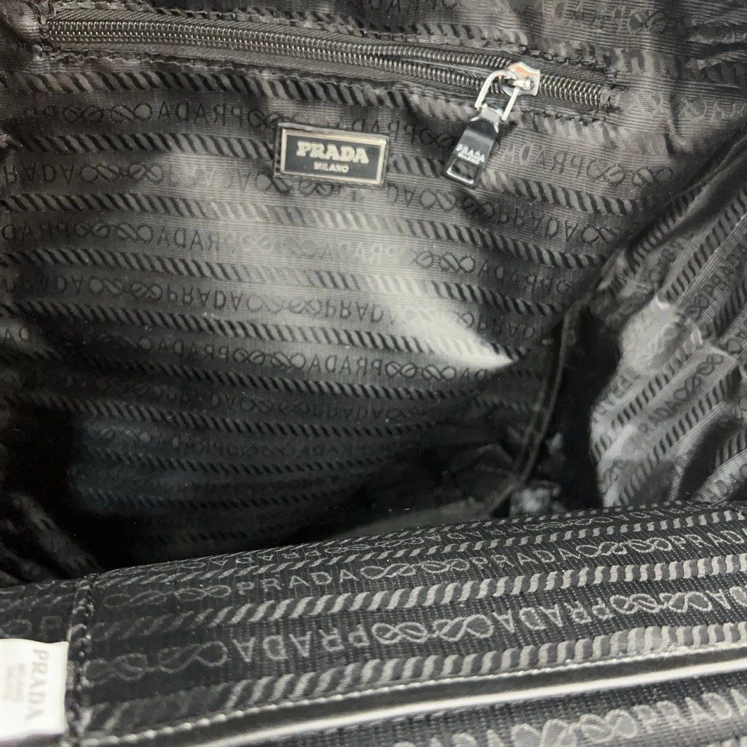 Prada Re-Nylon Duffle Bag Black Travel Bag - 8