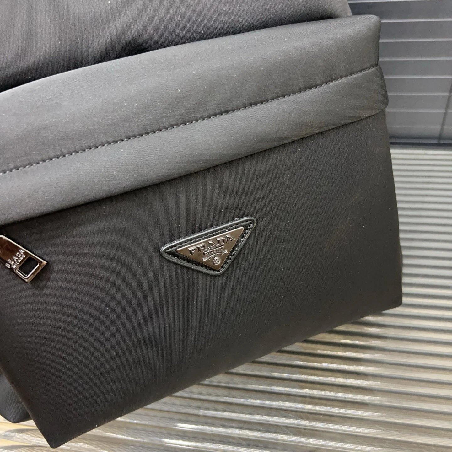 Prada Re-Nylon Duffle Bag Black Travel Bag - 9