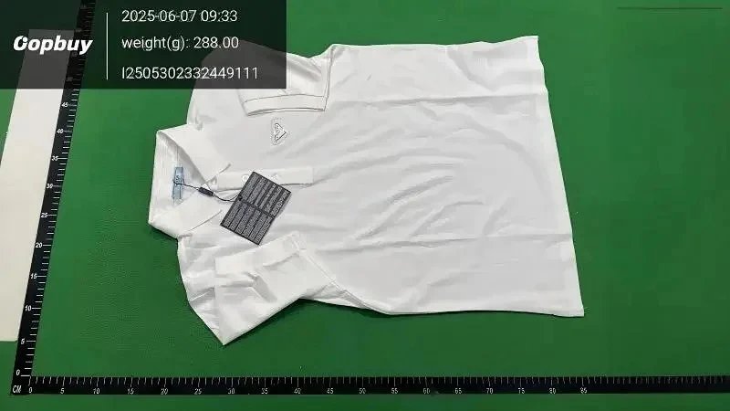 Prada Logo-Strip Polo White Polo Shirt - 9