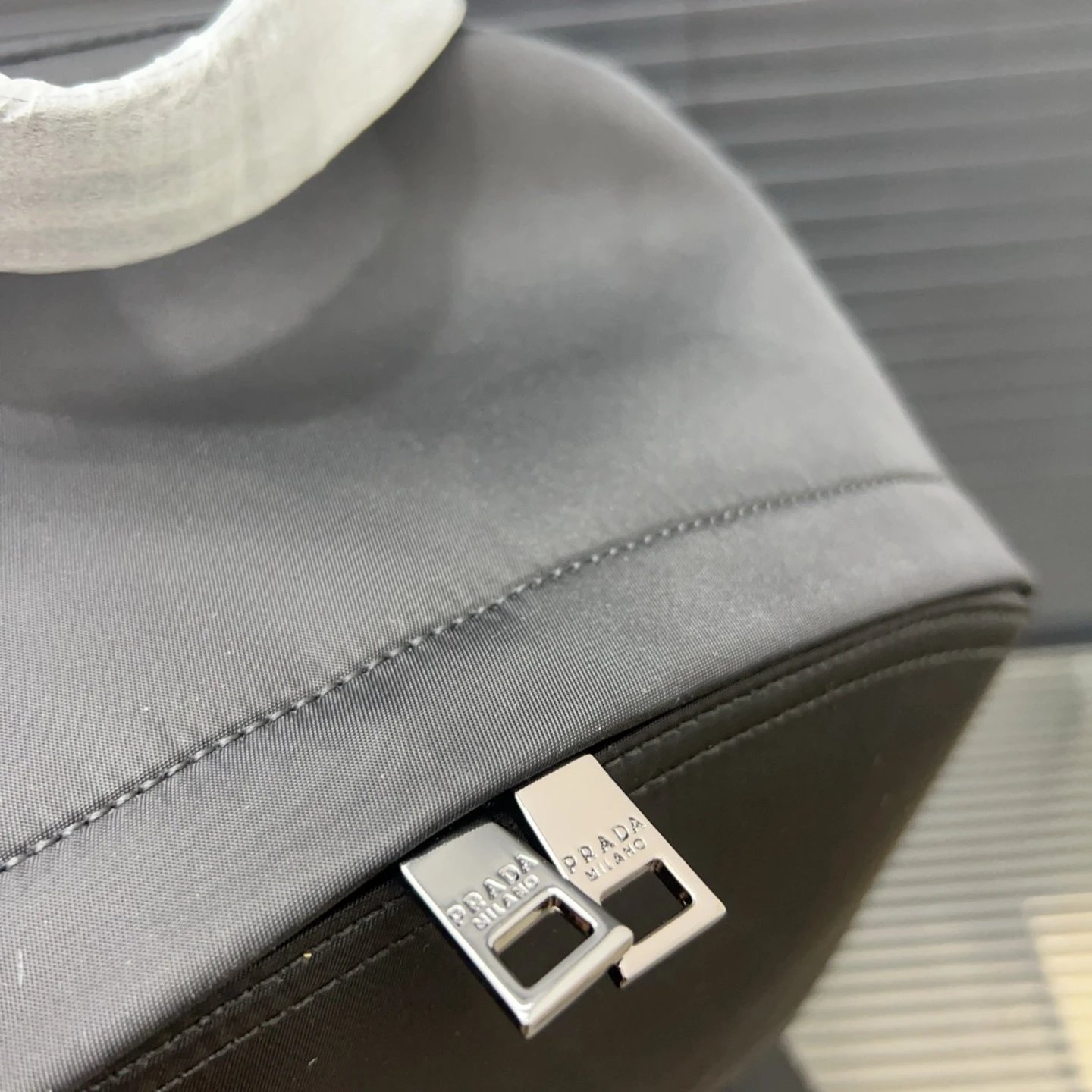 Prada Re-Nylon Duffle Bag Black Travel Bag - 10