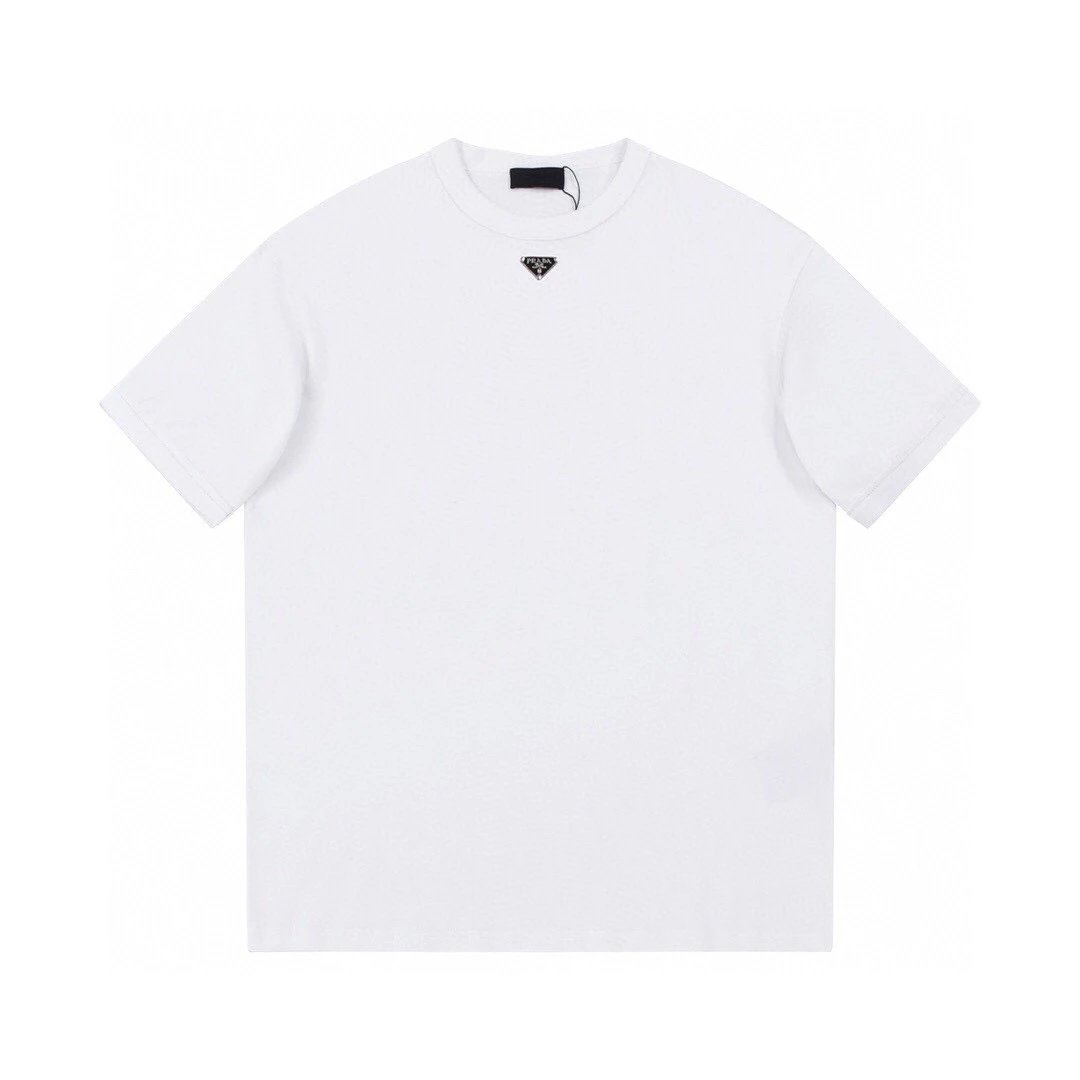 Prada Mixed polo shirts, T-shirts, shorts, and matching set — White T-shirt tee2