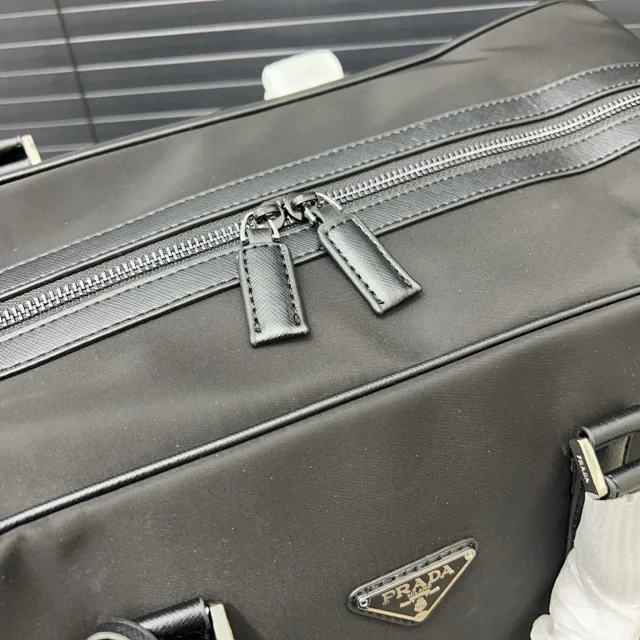Prada Travel Bags Nylon duffle bag with shoulder strap product detail image 6