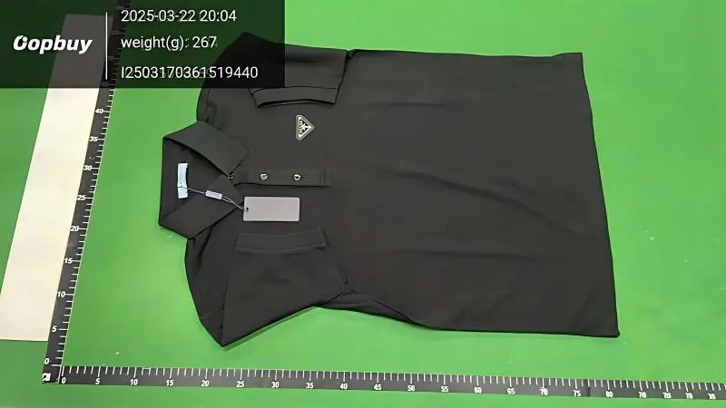 Prada Logo-Strip Polo White Polo Shirt - 3