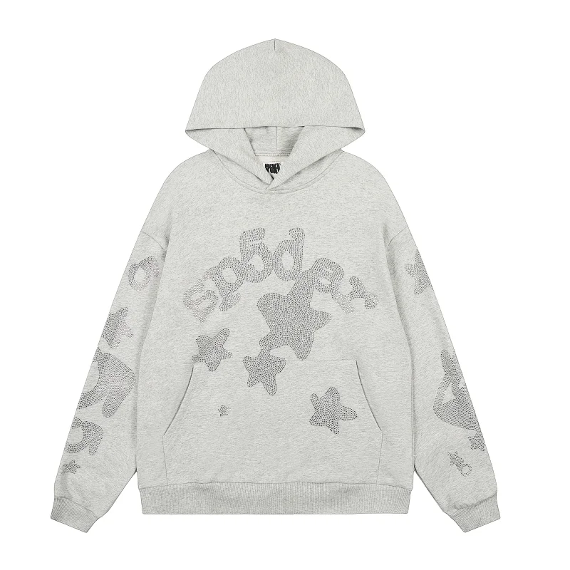 DX15 Rhinestone Star Hoodie Oversized Unisex Casual