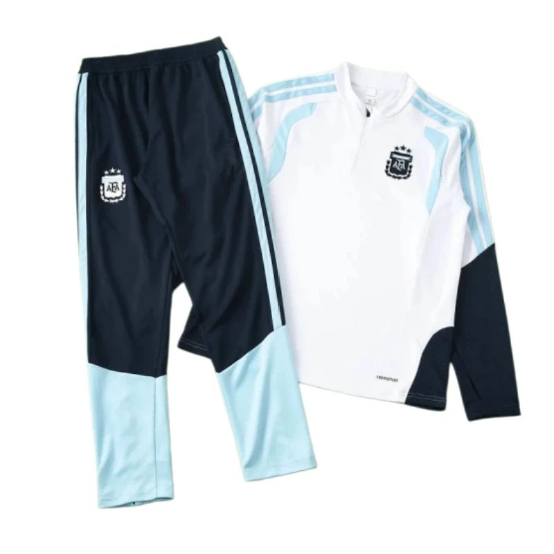 2026 FIFA World Cup Argentina White Half zip training suit set