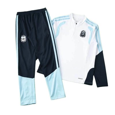 2026 FIFA World Cup Argentina White Half zip training suit set