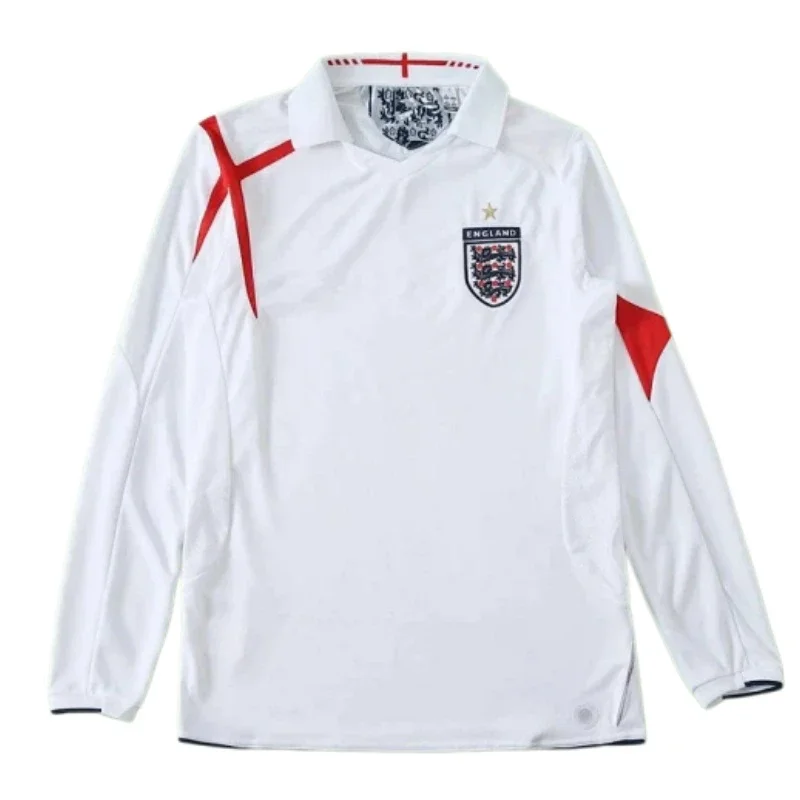 Camiseta Inglaterra 2006 Local Manga Larga Versión Fan Retro