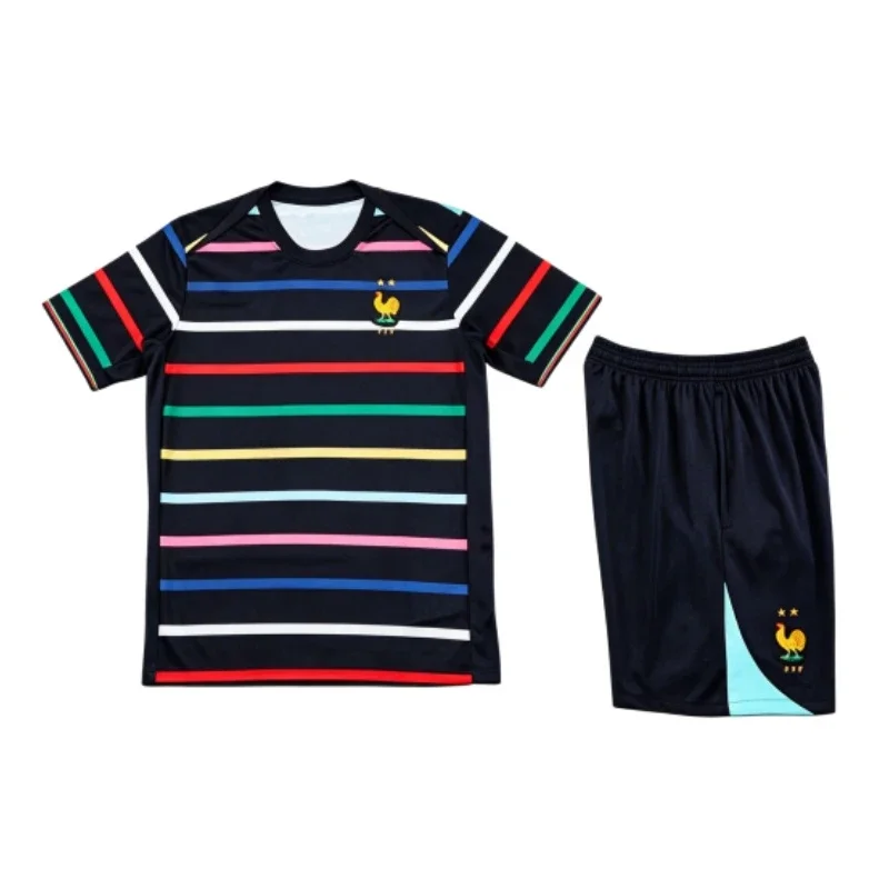 Conjunto de ropa de entrenamiento Francia 2024-25, versión aficionado, manga corta