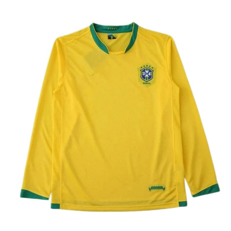2006 season Brazil home Long sleeved retro Fan version