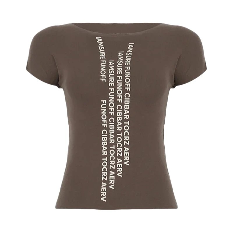Tight round neck in English T-Shirt