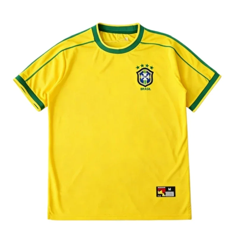 Camiseta Brasil 1998 Local Retro Versión Fan