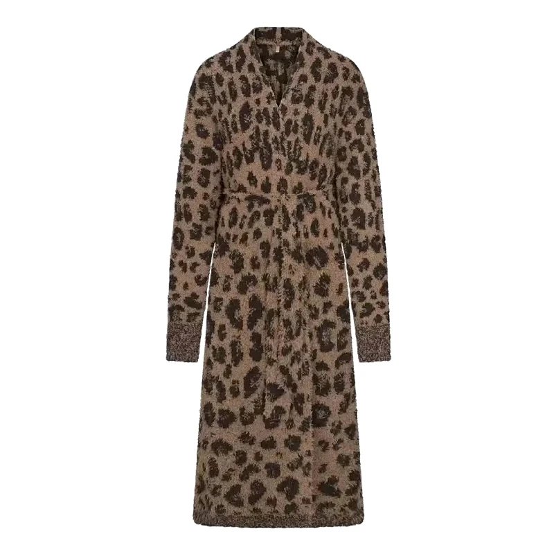 Skims Leopard Bathrobe