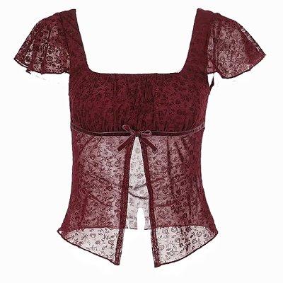 Hollowed-out backless halter top