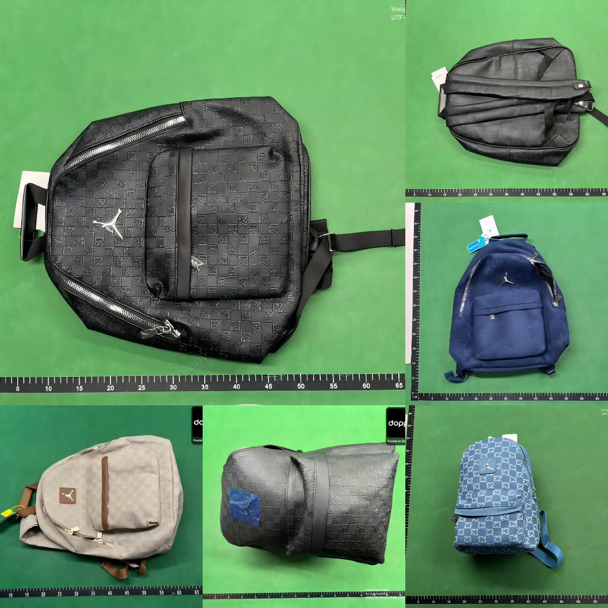 Jacquard plaid large capacity backpack fashionable stitching small square bag rhombus letter student backpack