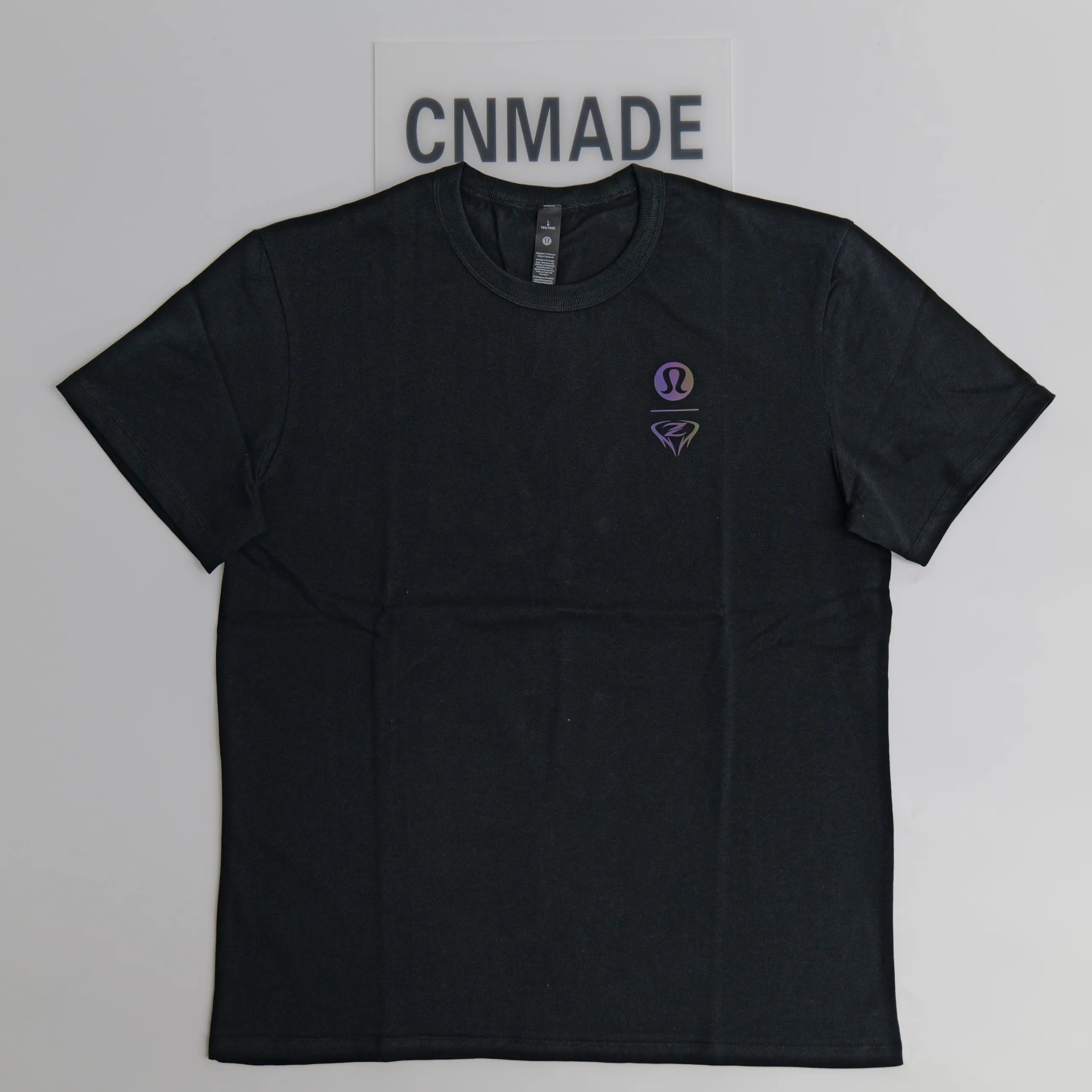 black short-sleeved shirt