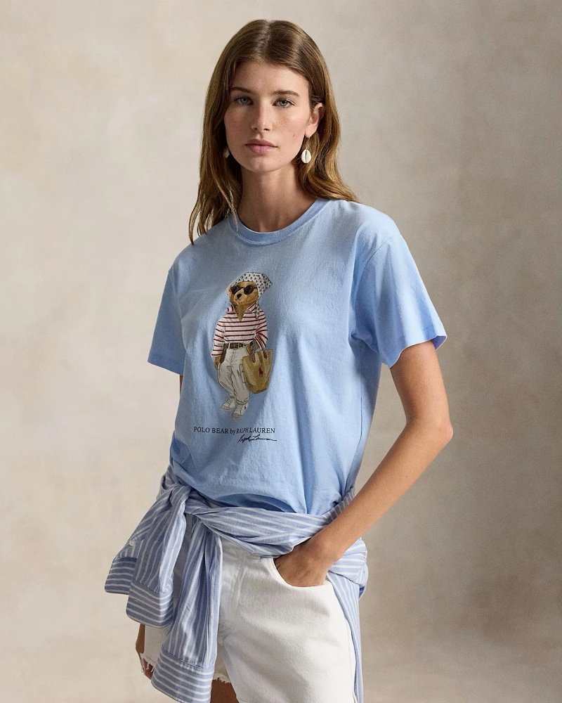 （¥118）##bear  T-SHIRT  RL白色发帽小熊T恤 P