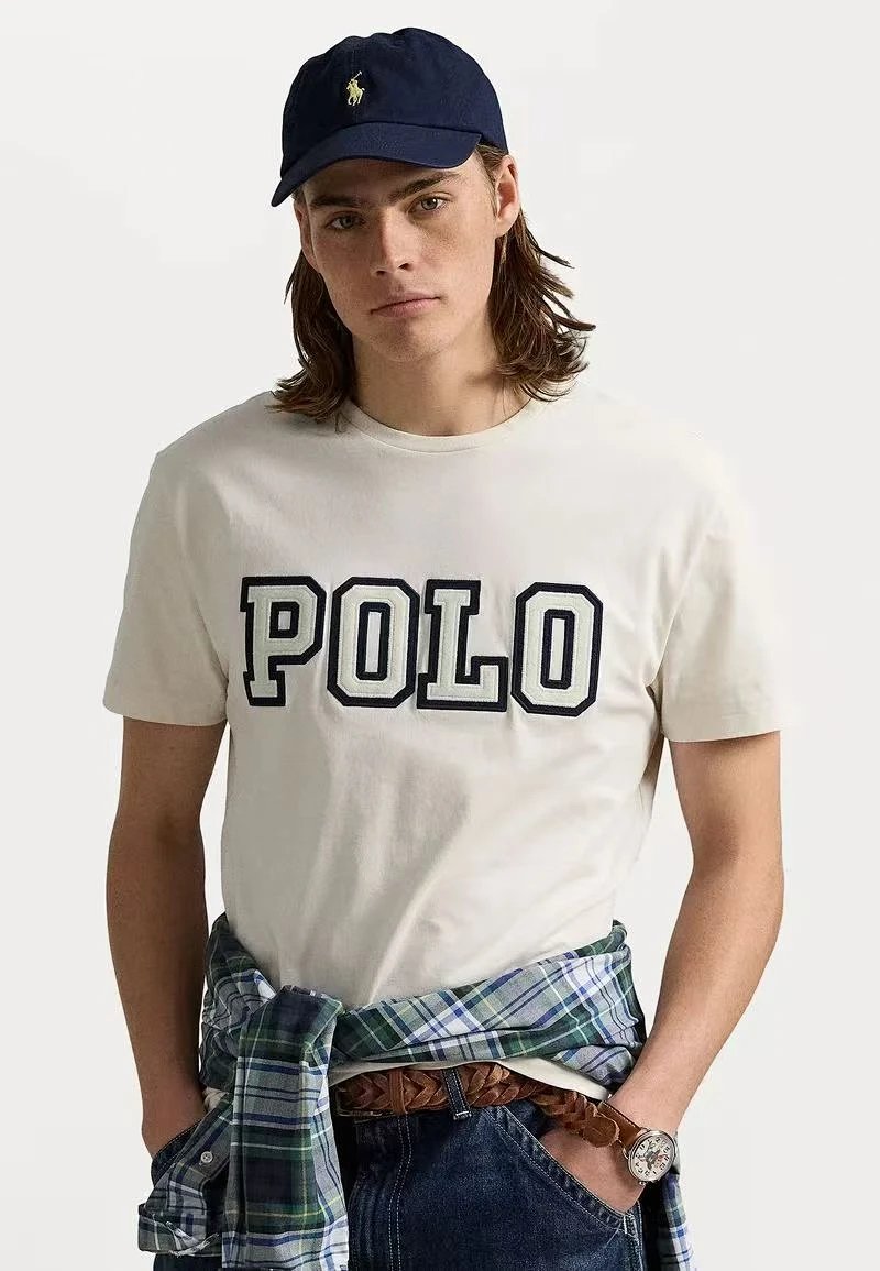 (¥105)##100% cotton letter embroidery T-shirt纯棉字母刺绣T恤516366E