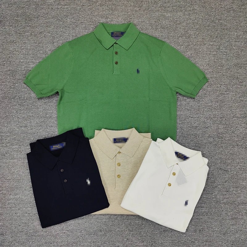 （¥145）#Men's neat knitted short sleeved shirt男款净版针织短袖C