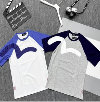 2026 Spring/Summer Viral Trendy Oversized Direct Spray Patchwork Pure Cotton Short Sleeve