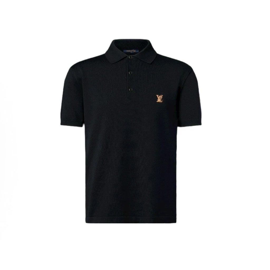 26ss logo polo collar woolen short sleeved shirt