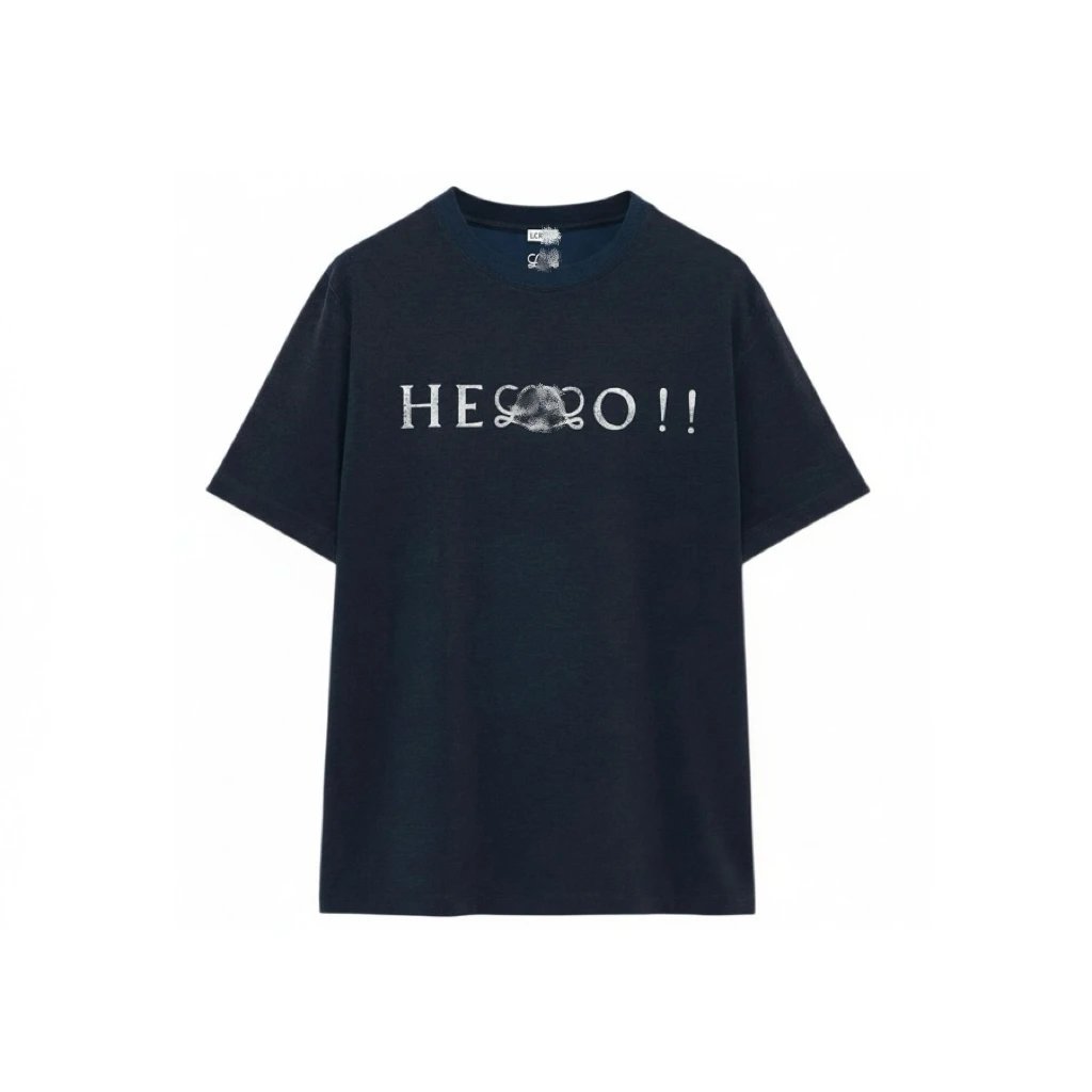 LOE 26SS slogan short sleeved shirt