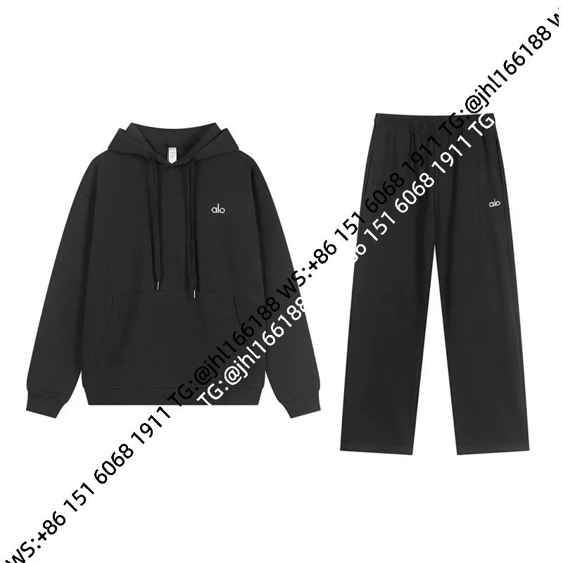 Dark Grey Hooded Straight-Leg Set