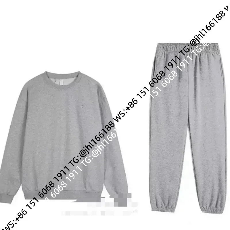 Grey Crew Neck Jogger Set