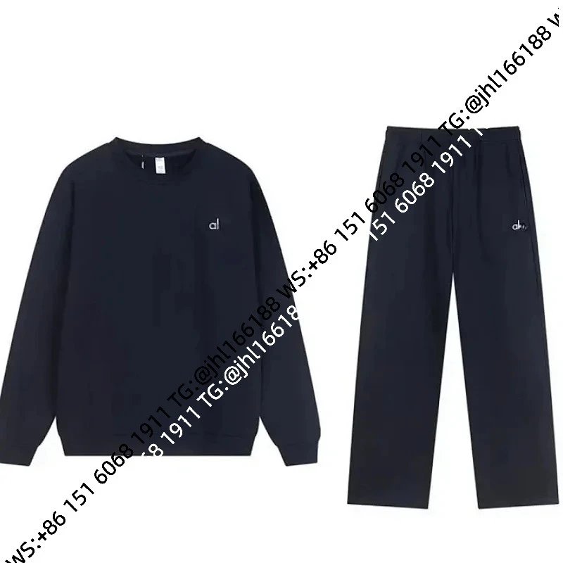 Navy Crew Neck Straight-Leg Set