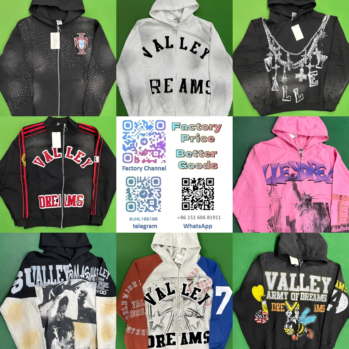 Trendy brand Vale retro hooded sweatshirt (picture will be shown after selecting size)