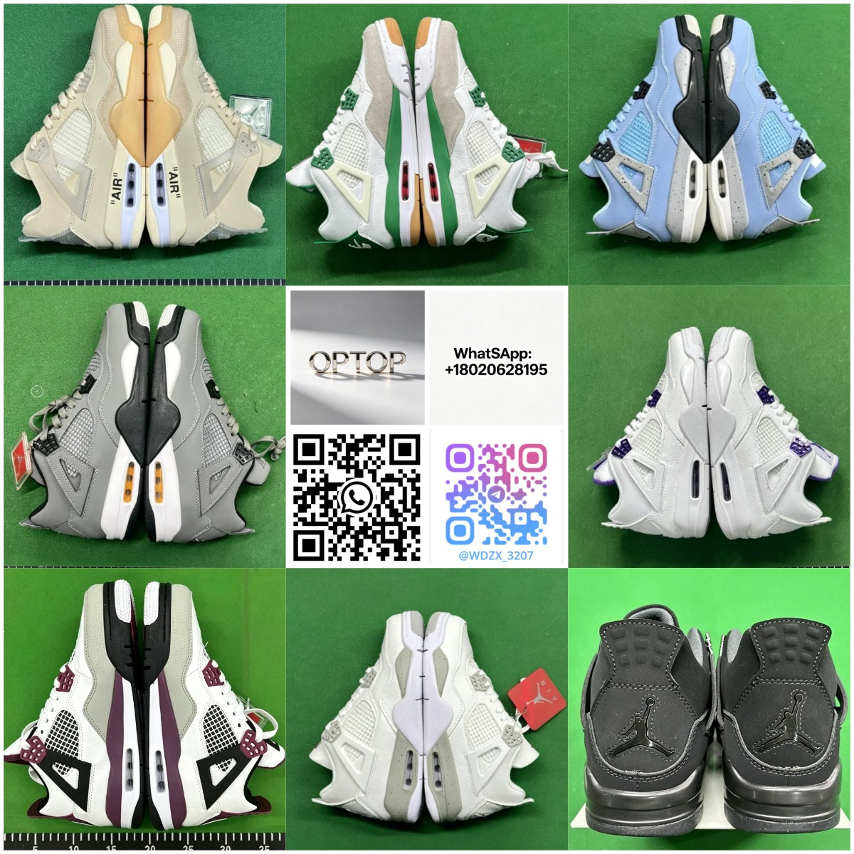rf09-AJ4 Off-White Sail, Thunder, Black/Red, White Cement, Paris Saint-Germain Air Cushion Basketball Shoes Jordan 4 Non-Slip Unisex Cross-Border Sneakers WhatsApp:+86 180 2062 8195