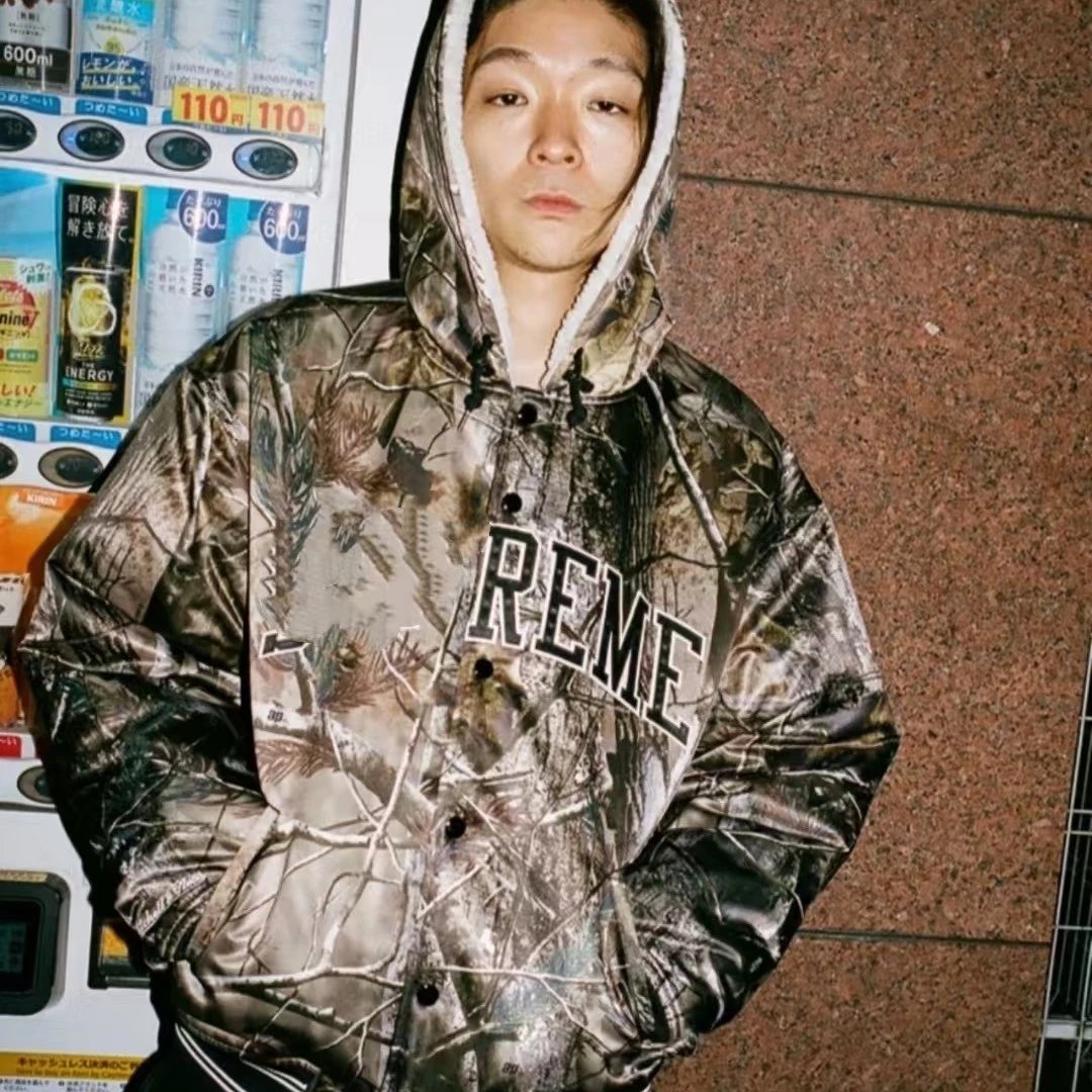 Embroidered Sherpa Baseball Jacket