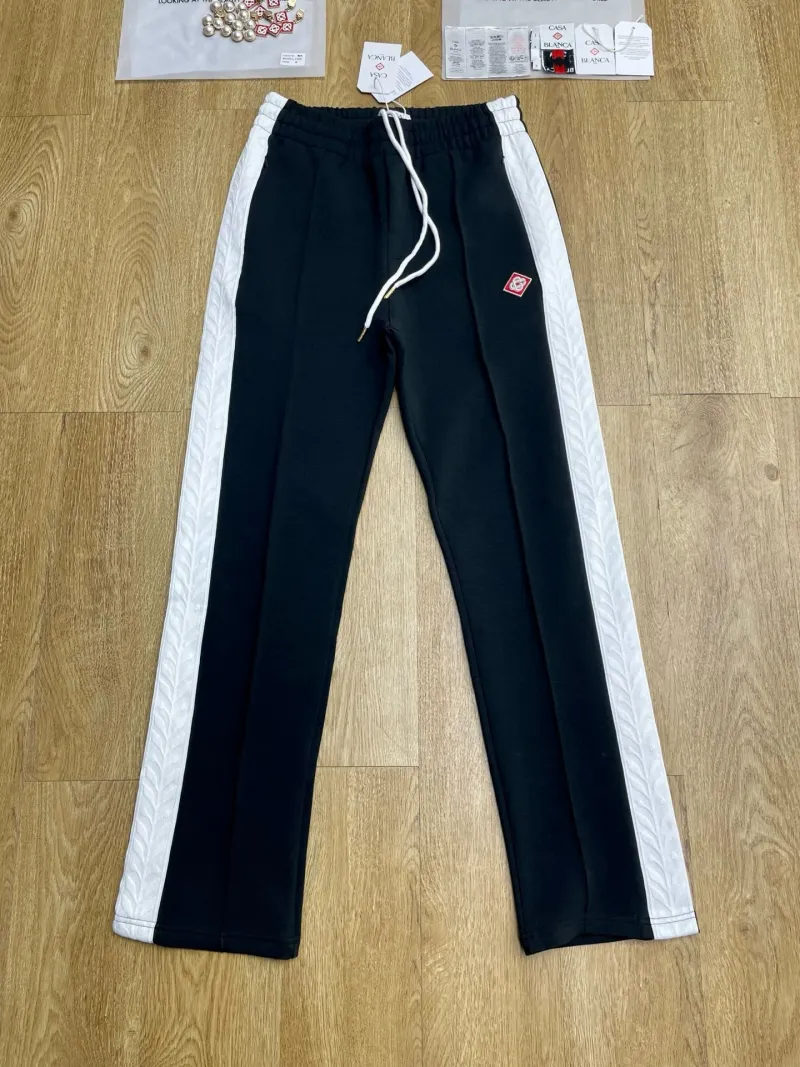 Long-Sleeve Set with Striped Lettering Tape Detail