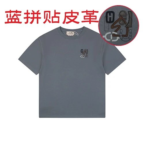 Hme Geometry Collage Leather Short Sleeve