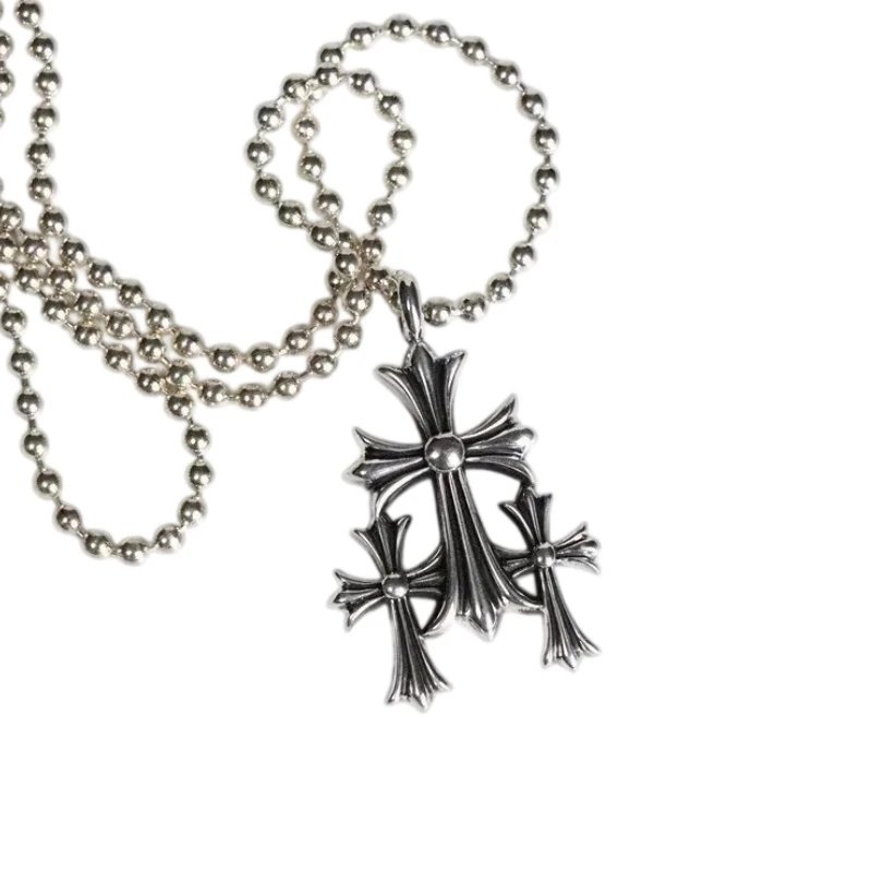 1:1 Chrome Hearts sterling silver necklace