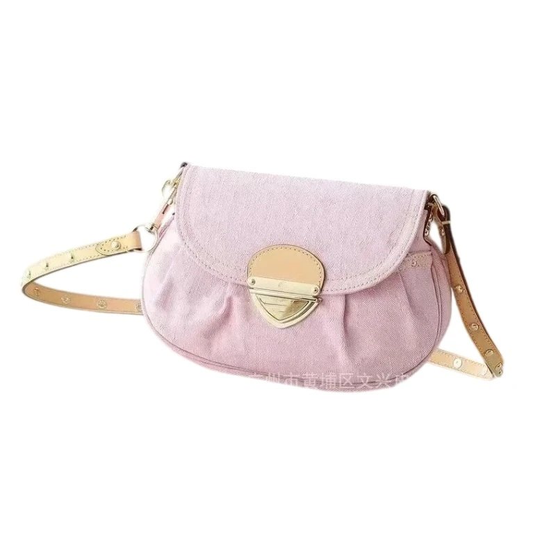 LV pink denim bag