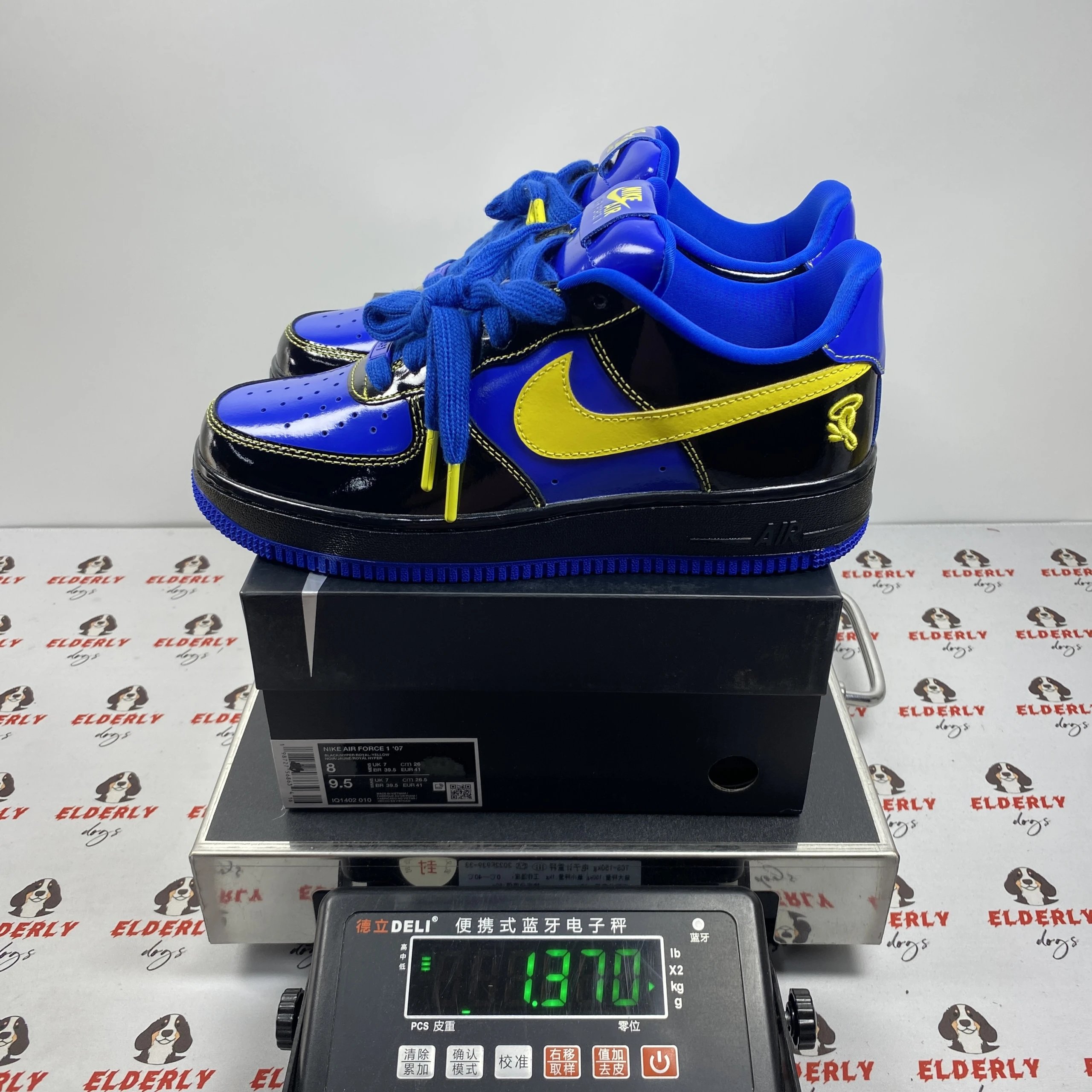Nike Air Force 1 Low '07 Black Hyper Royal Yellow FQ1402-010