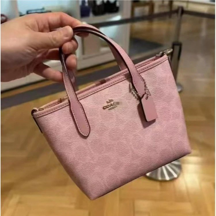 Coach Handbags Signature canvas satchel with detachable shoulder strap — 40 Old pollen (gift box packaging)