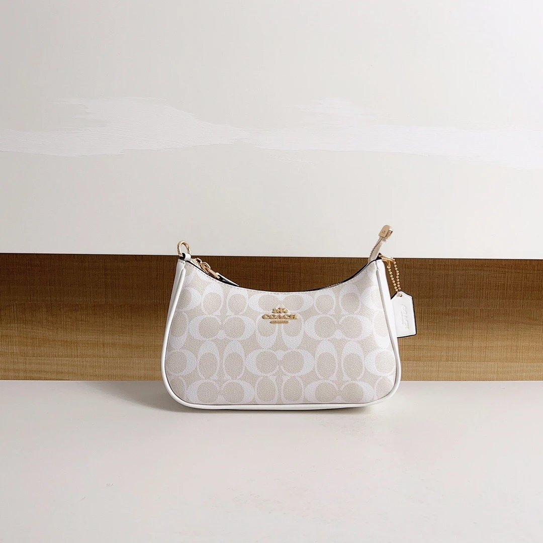 Coach Handbags Signature canvas satchel with detachable shoulder strap — 09 Glacier White