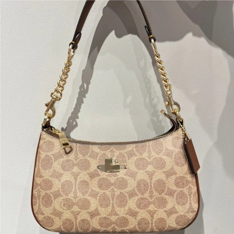 Coach Handbags Signature canvas satchel with detachable shoulder strap — 17 Caramel brown
