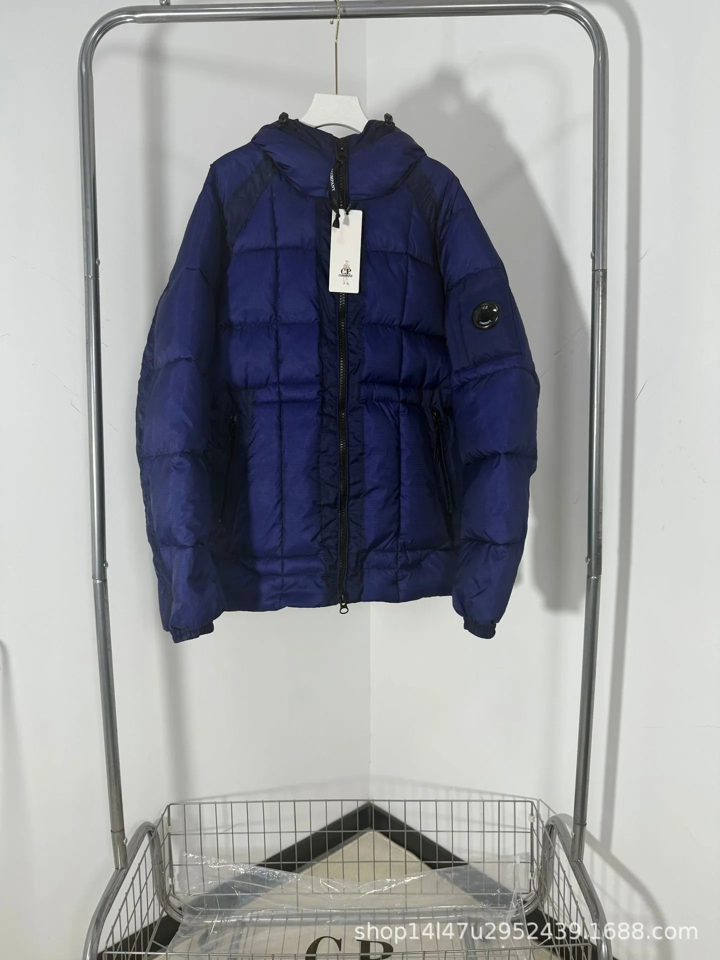 C.P. Company Hooded Box-Quilted Down Jacket