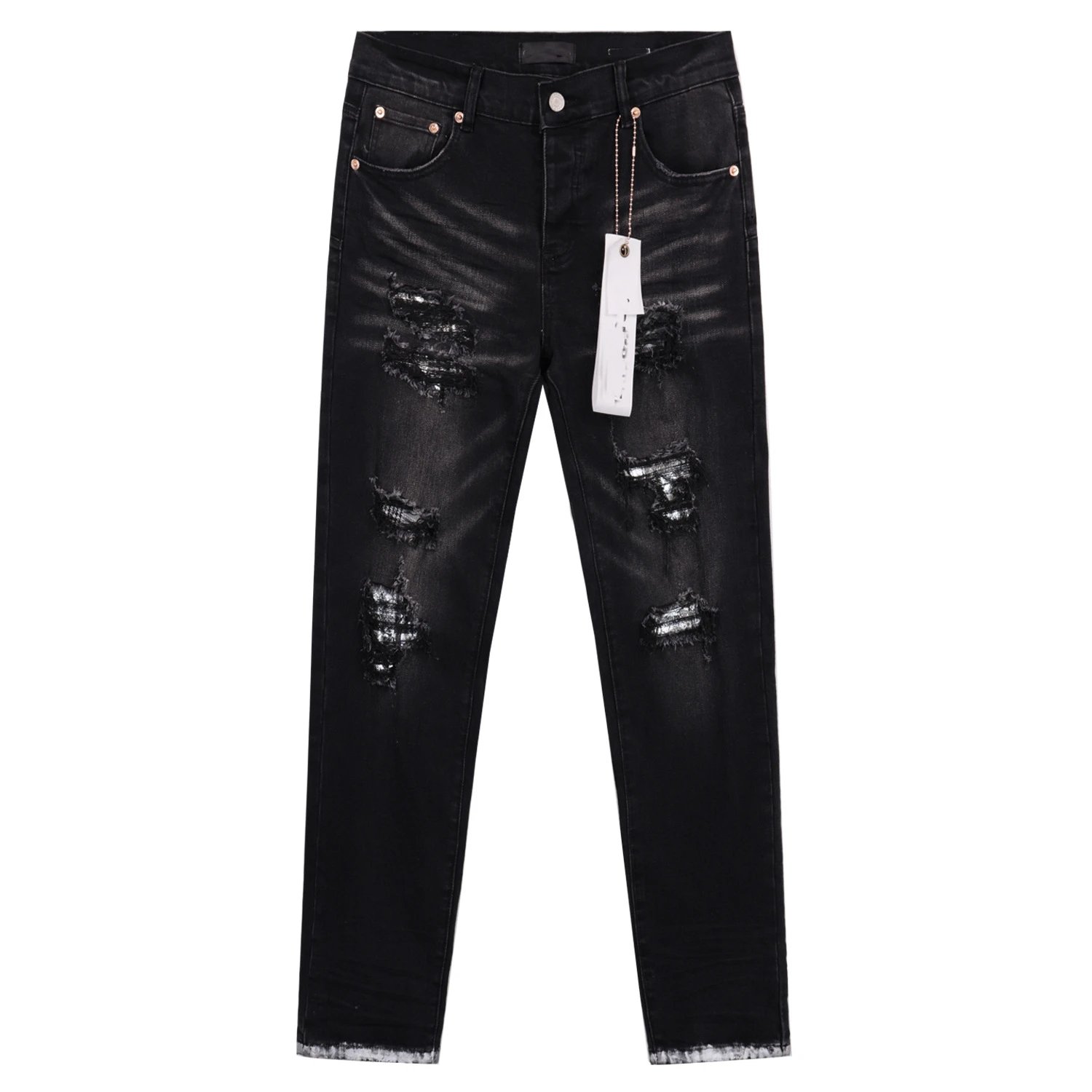 Black Distressed Skinny Jeans