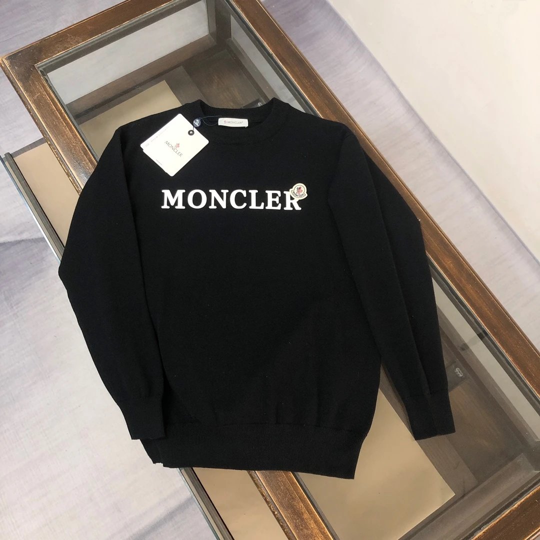 Moncler Black Round Neck Sweater