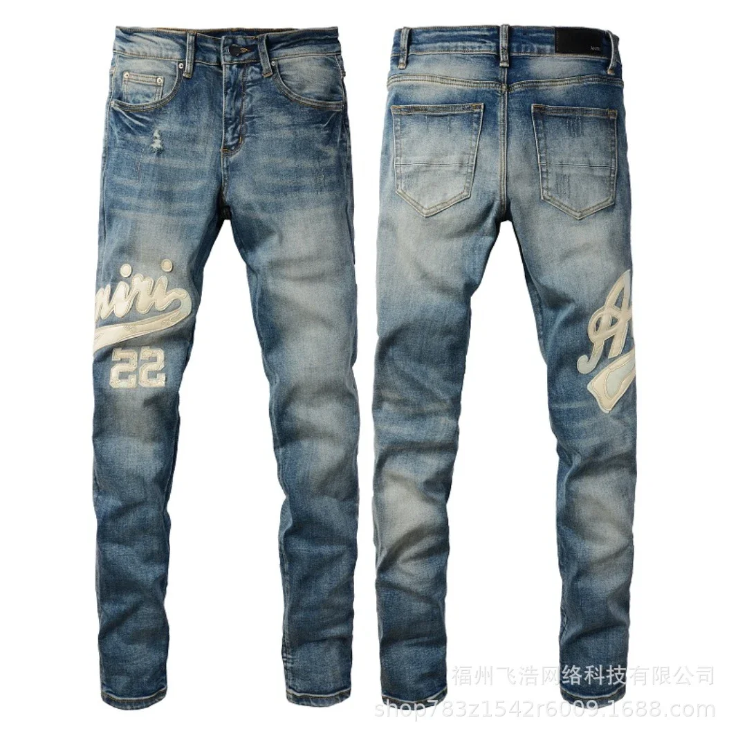 Amiri No. 22 Letter-Patch Skinny Jeans