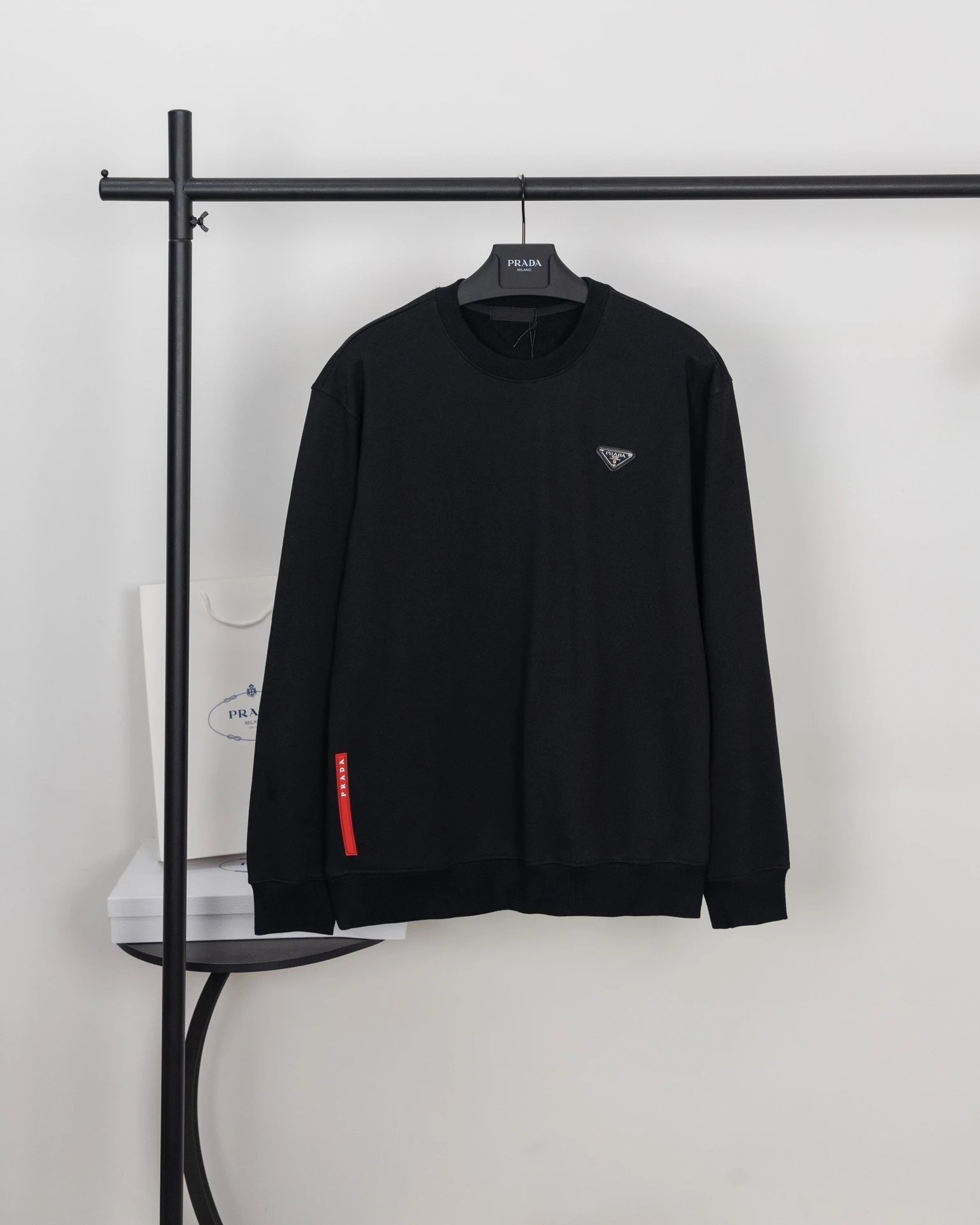 Prada Black Long Sleeve Sweatshirt