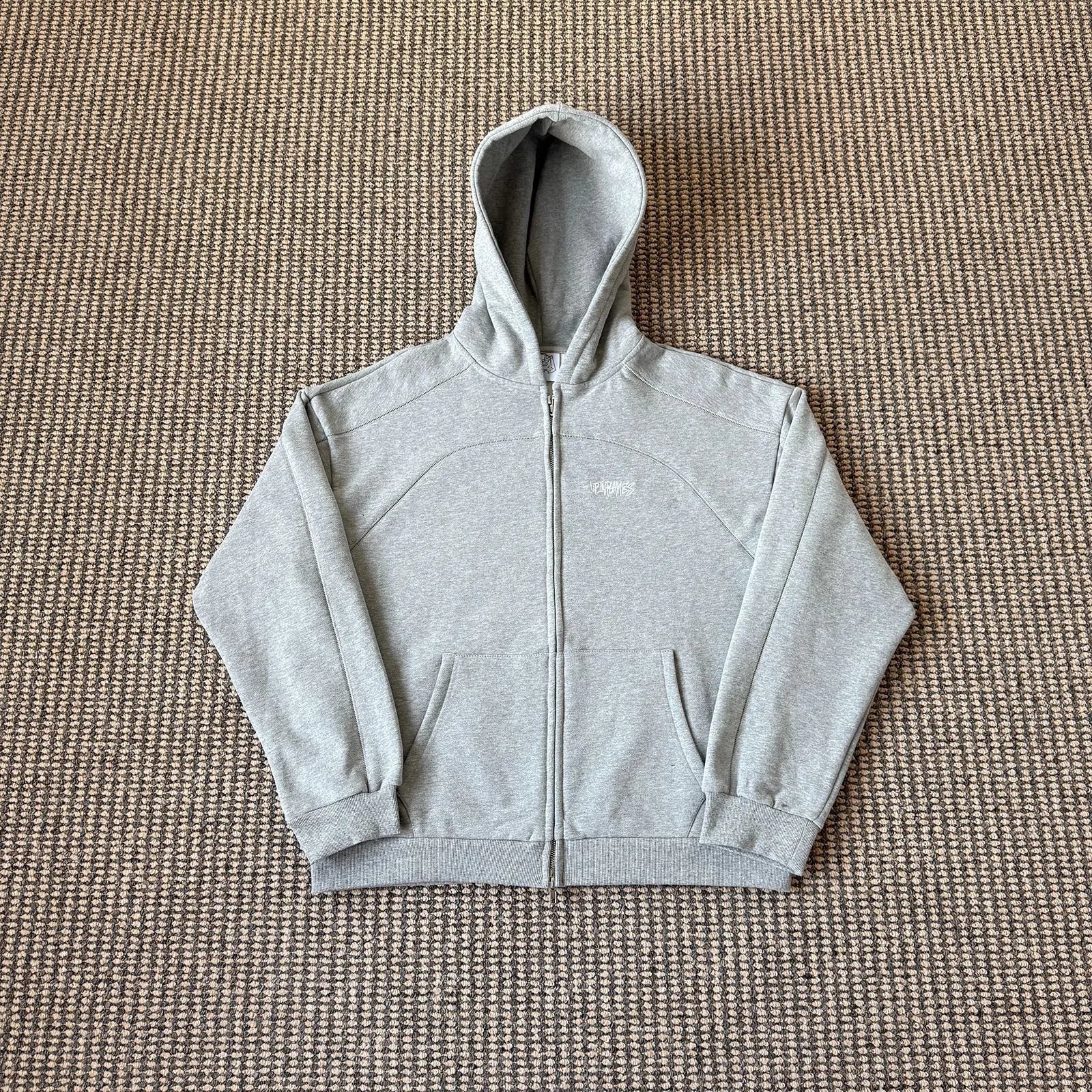 Supreme Grey Zip-Up Hoodie