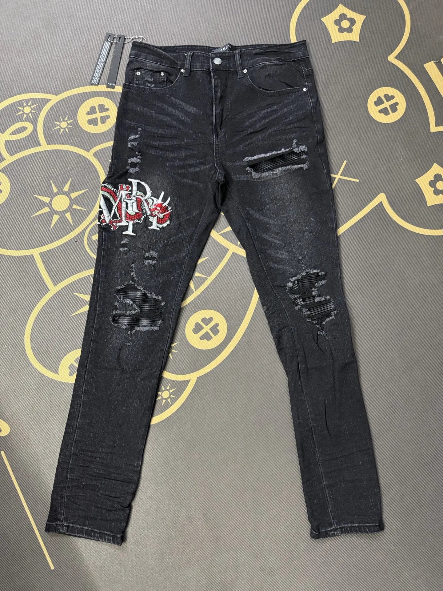 Amiri Black Distressed Jeans