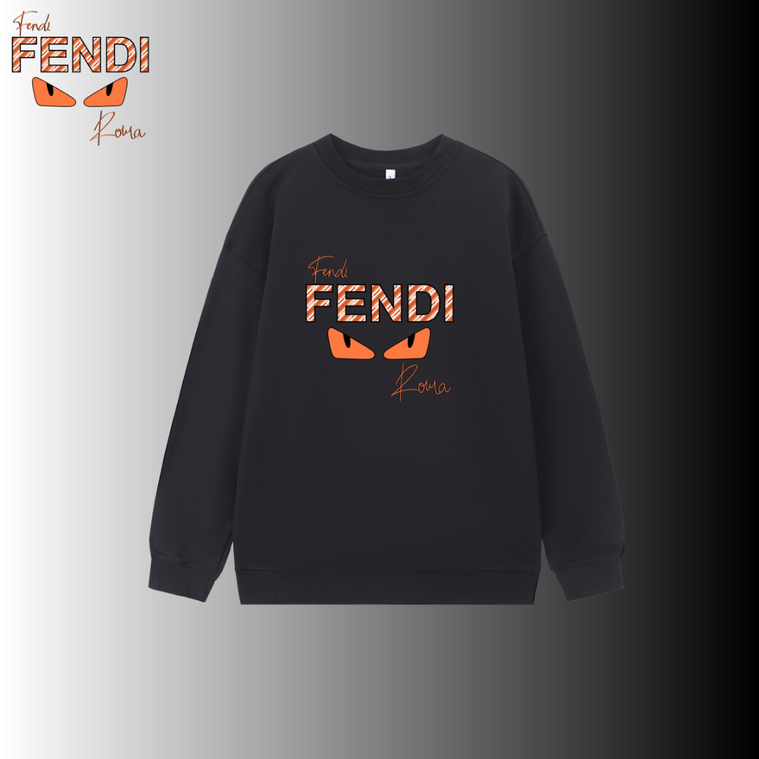 Fendi Black Long Sleeve Sweatshirt