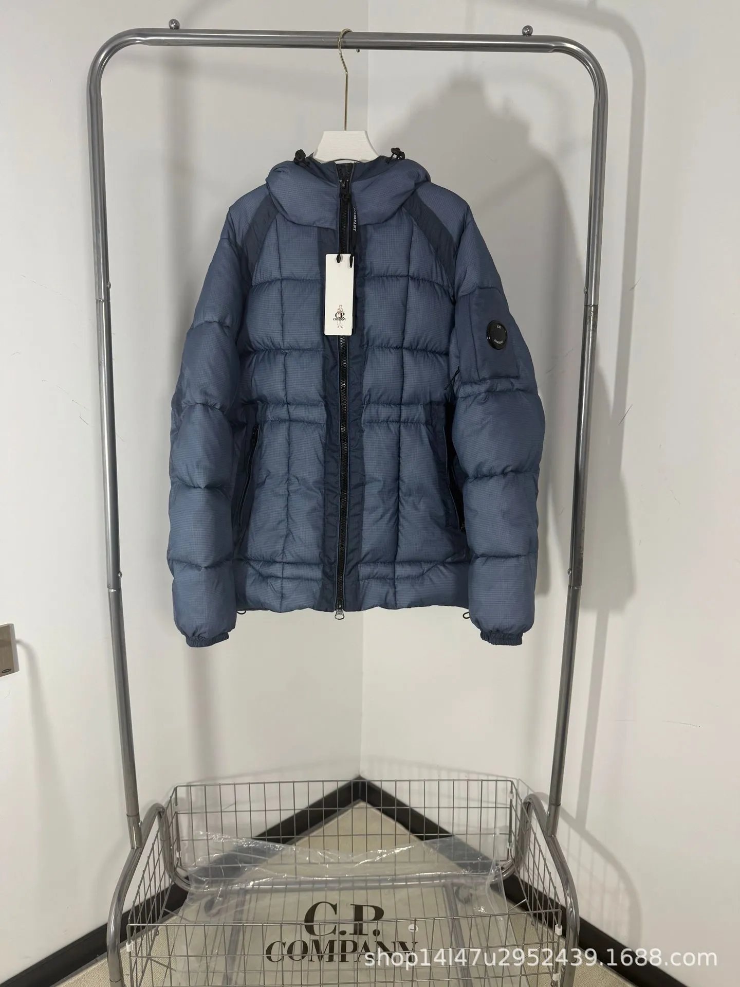 C.P. Company Hooded Box-Quilted Down Jacket