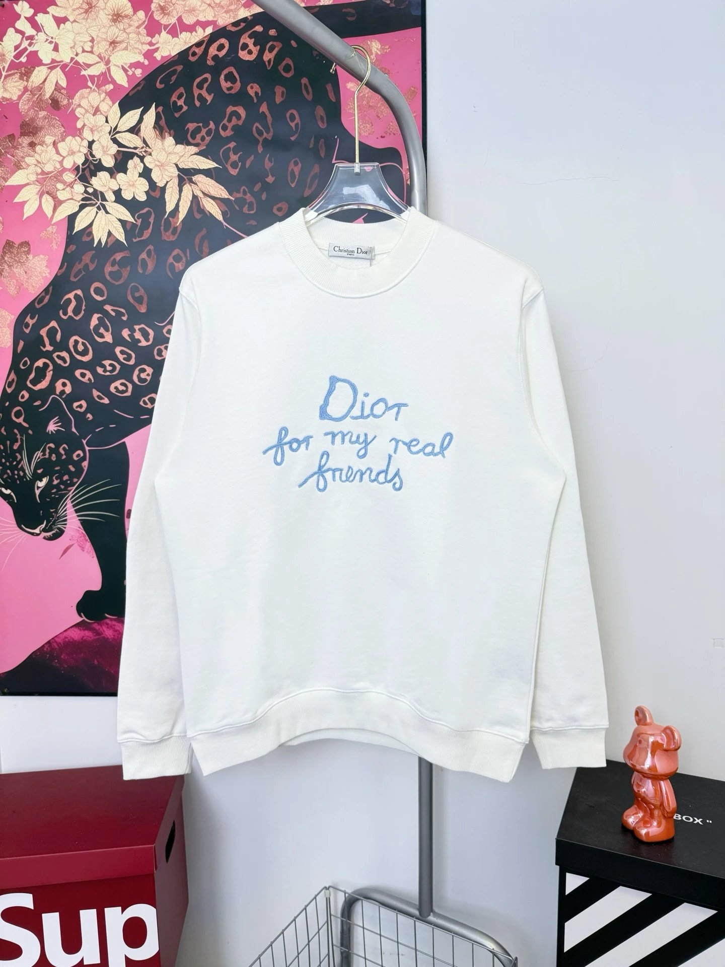 Dior White Crewneck Sweatshirt