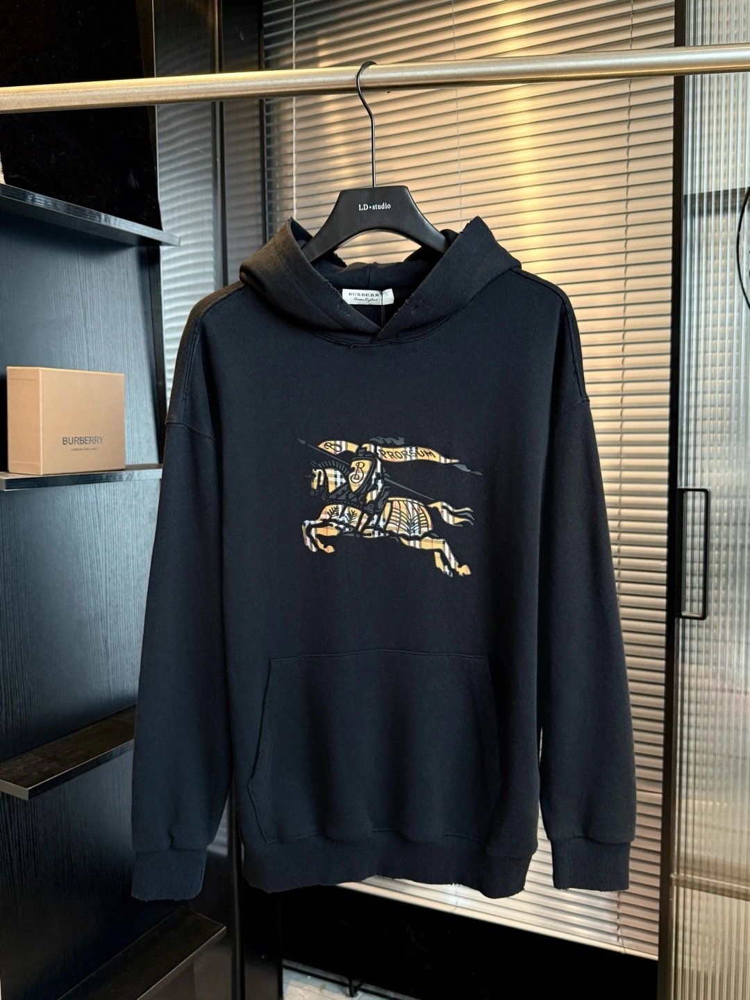 Burberry Black Hooded Sweatshirt